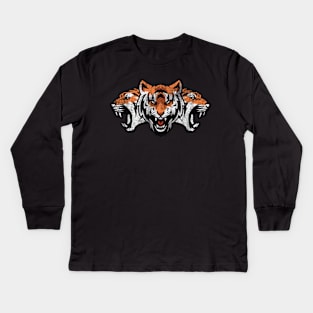 Fierce Tiger | Tiger Art | Tiger Mom | Team Tigers | Go Tigers Kids Long Sleeve T-Shirt